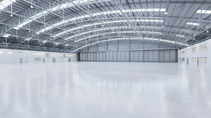Airplane Hangar Interior 8b