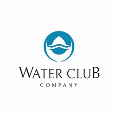 Circle Water Logo, Sweat Logo Design, Wave and Water Logo Vector