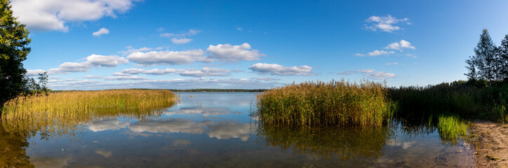 panoramic view coastline kvarnbotten in southern finland, raseborg