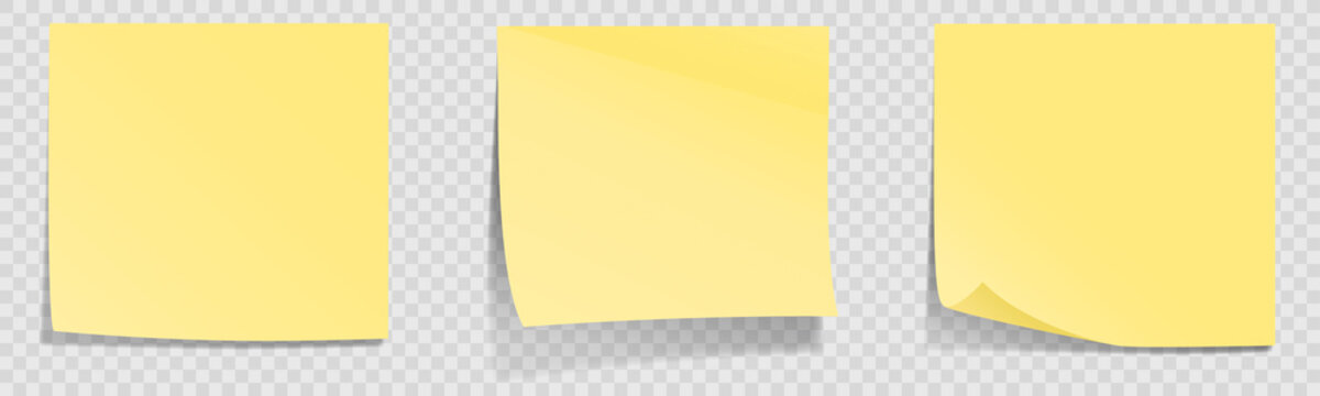 POST-IT JAUNE VECTORIEL R&Eacute;ALISTE