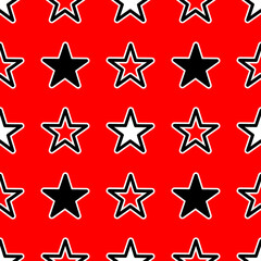 Obraz premium Star pattern on red background