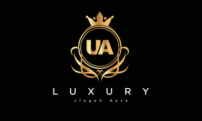 UA royal premium luxury logo with crown	