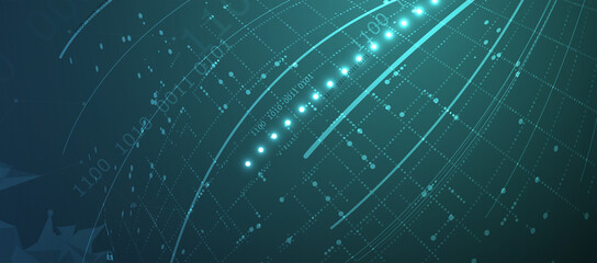 internet digital security technology concept for business background. Lock on circuit board