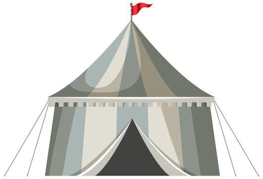 recommend clip art: Medieval striped pavillon tent isolated