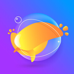 Abstract modern purple and orange kids background. Gradient abstract banners with flowing liquid shapes for logo, flyer or infographics design. Vector illustration