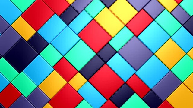 Rhombus Background. Abstract motion, loop, 3d rendering, 4k resolution
