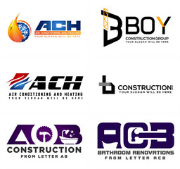 Obraz na płótnie Canvas Industrial renovations construction logo design