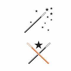 Wand magic hat Logo Template vector symbol design