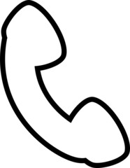 受話器のイラスト　アイコン　かわいい　シンプル