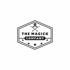 Wand magic hat Logo Template vector symbol design