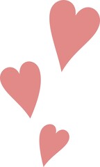 ハートのイラスト　アイコン　ポップ　かわいい　シンプル