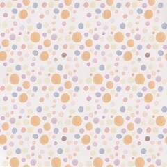 Seamless pattern background image of watercolor, pastel circle pattern, fabric pattern, textile, and wrapping paper, Halloween festival, autumn.