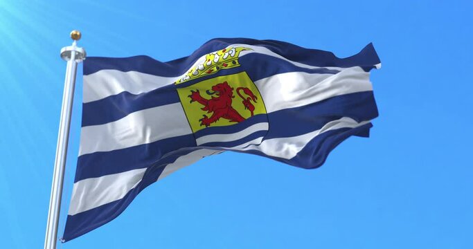 Zeeland Flag, Netherlands. Loop