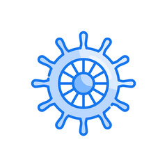 Helm vector blue colours icon style illustration. Eps 10 file