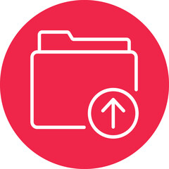 Upload folder Isolated Vector icon which can easily modify or edit

