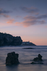 Toro beach Llanes, Asturias Spain. momument memory cubes