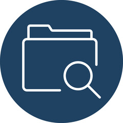 Folder search Isolated Vector icon which can easily modify or edit

