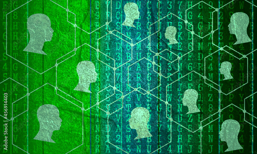Canvas Prints molecule and communication background. concept of teamwork