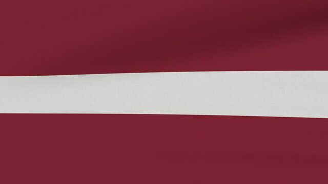 Loop Waving Flag Latvia Land 3D Closeup