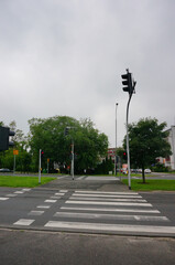 Vertical shot of semaphore on the street