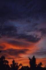 Sky in the tropical island of Koh Phangan