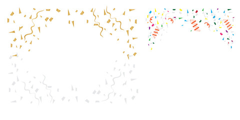 Gold confetti celebration. Celebrate gold vector background