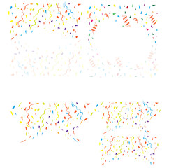 Gold confetti celebration. Celebrate gold vector background