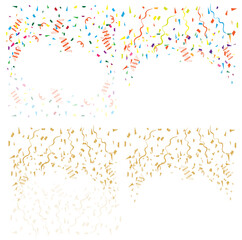 Gold confetti celebration. Celebrate gold vector background
