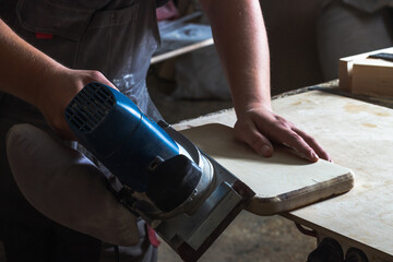 carpenter working with wood