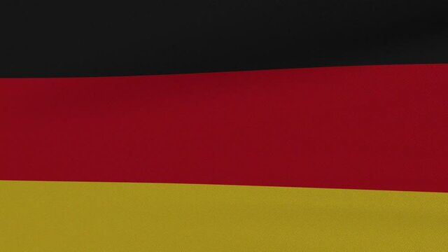 Loop Waving Flag Germany Land 3D Closeup