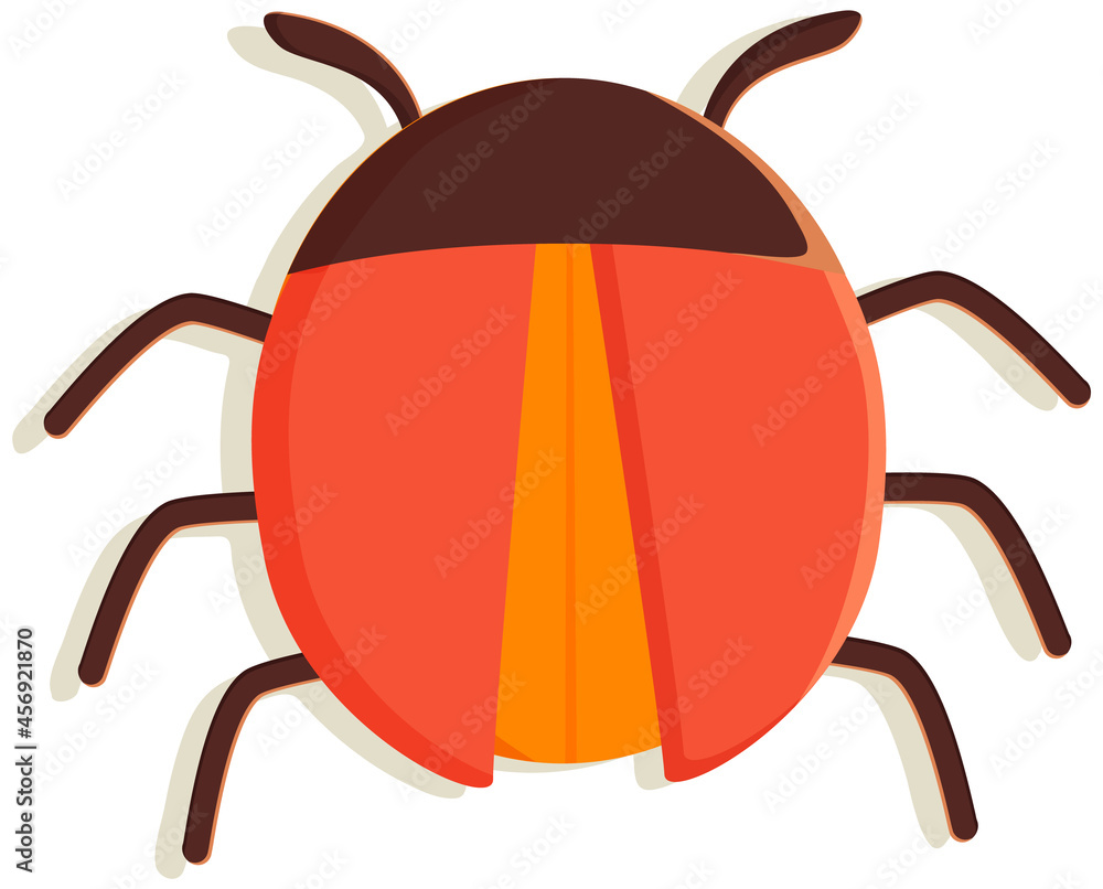 Poster computer bug flat vector icon. sign for mobile concept and web design. software virus simple logo il