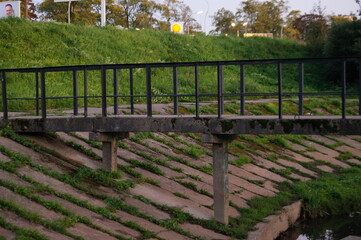 Sewer drain in the park of St. Petersburg.