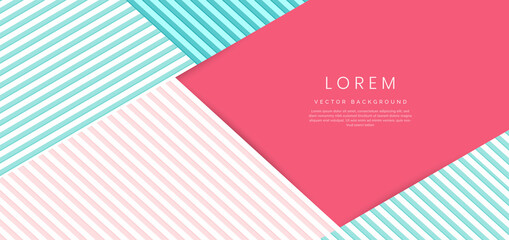 Abstract modern geometric backdrop background with textured pink and blue paper layers.