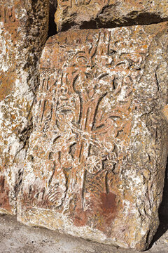 Ancient stone khachkar from Armenia