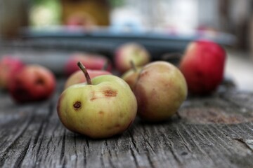 Few apples on the table