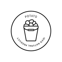 Potato Line Icon In Simple Style. Natural Product. Vector sign in a simple style isolated on a white background.