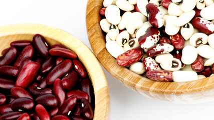 Raw Red and White Bean