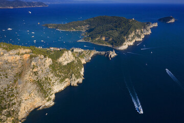 Portovenere, Cinque Terre coast and the Islands (Palmaria, Tino and Tinetto), Liguria, Italy -...
