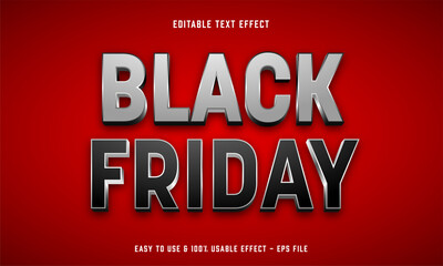 Fototapeta premium black friday editable text effect template with abstract style use for business brand and company campaign