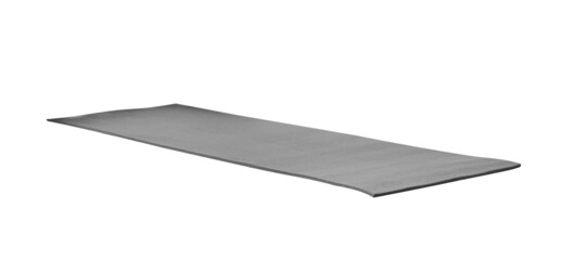 Fototapeta na wymiar Soft grey camping mat isolated on white