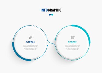 Business data visualization. Process chart. Abstract elements of graph, diagram with steps, options, parts or processes. Vector business template for presentation. Creative concept for infographic.
