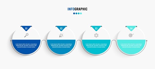 Business data visualization. Process chart. Abstract elements of graph, diagram with steps, options, parts or processes. Vector business template for presentation. Creative concept for infographic.