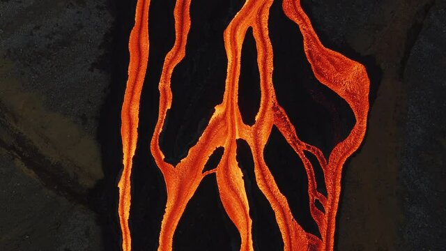 Epice lava forks flowing downhill - top down - part 3