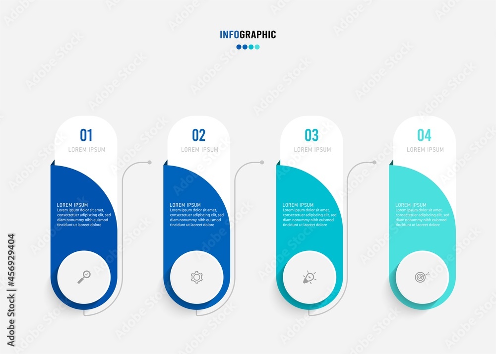 Wall mural business data visualization. process chart. abstract elements of graph, diagram with steps, options,