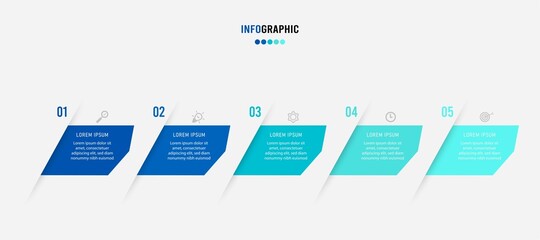 Business data visualization. Process chart. Abstract elements of graph, diagram with steps, options, parts or processes. Vector business template for presentation. Creative concept for infographic.