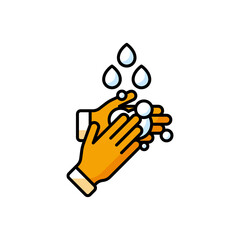 hand wash with water icon sign symbol