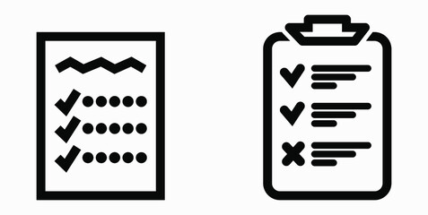 Icon list, roster, schedule, register, roll, catalog, scrol, bil, calendar, docket, nomenclature, beadroll, sked, catalogue. Vector icon.