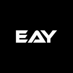EAY letter logo design with black background in illustrator, vector logo modern alphabet font overlap style. calligraphy designs for logo, Poster, Invitation, etc.