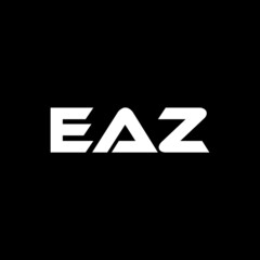 EAZ letter logo design with black background in illustrator, vector logo modern alphabet font overlap style. calligraphy designs for logo, Poster, Invitation, etc.
