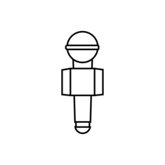 Microphone icon vector. Mic illustration sign. Karaoke symbol.